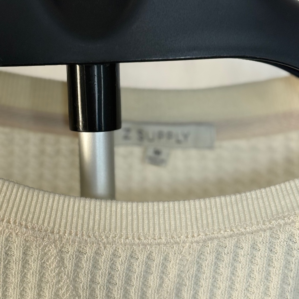 Z Supply Cream Crew Neck Sweater - Picture 3 of 6